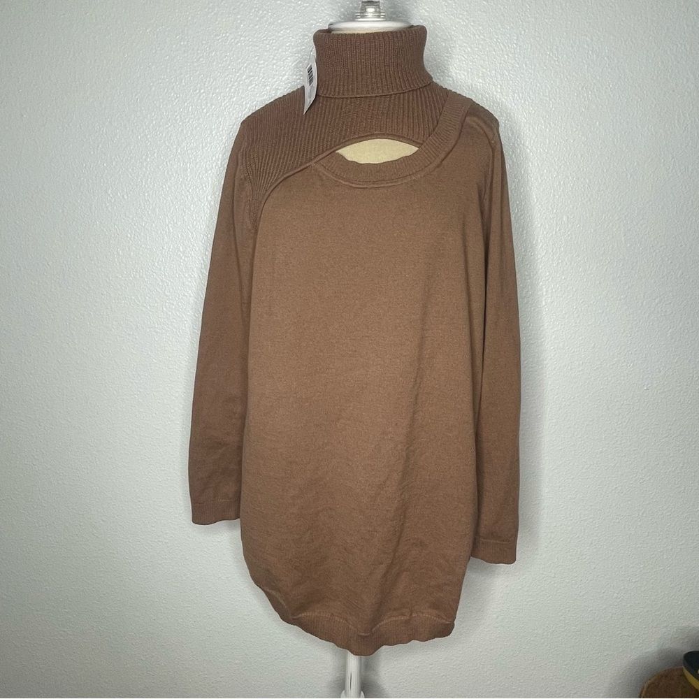 Chico's Chic Brown Cowl Neck Sweater